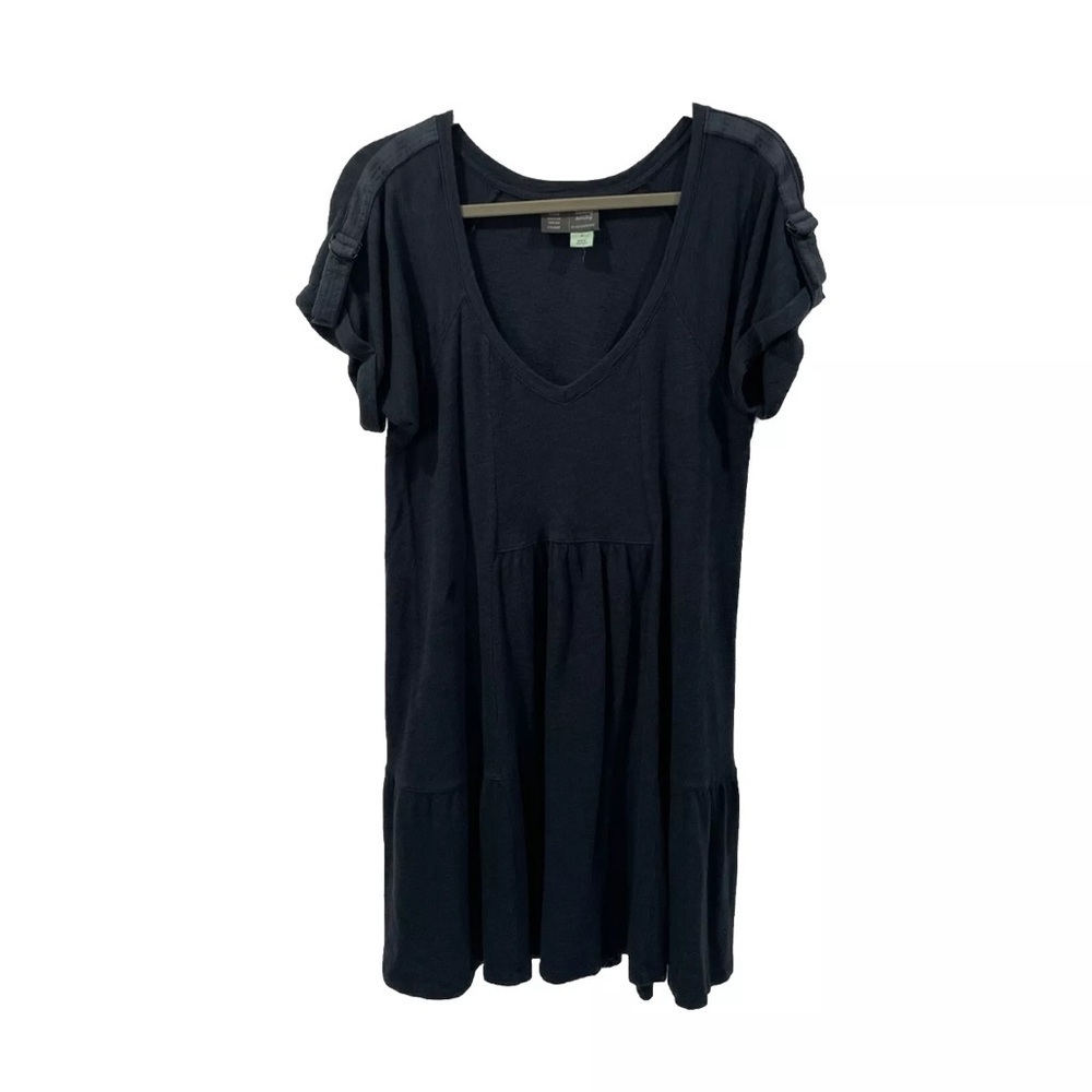 Saturday Sunday Anthropologie Navy Blue Cotton Blend Size medium Midi Dress